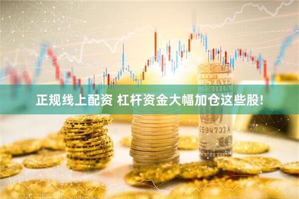 正规线上配资 杠杆资金大幅加仓这些股!