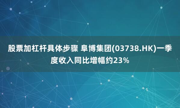 股票加杠杆具体步骤 阜博集团(03738.HK)一季度收入同比增幅约23%
